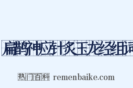扁鹊神应针炙玉龙经组词是什么意思的图片